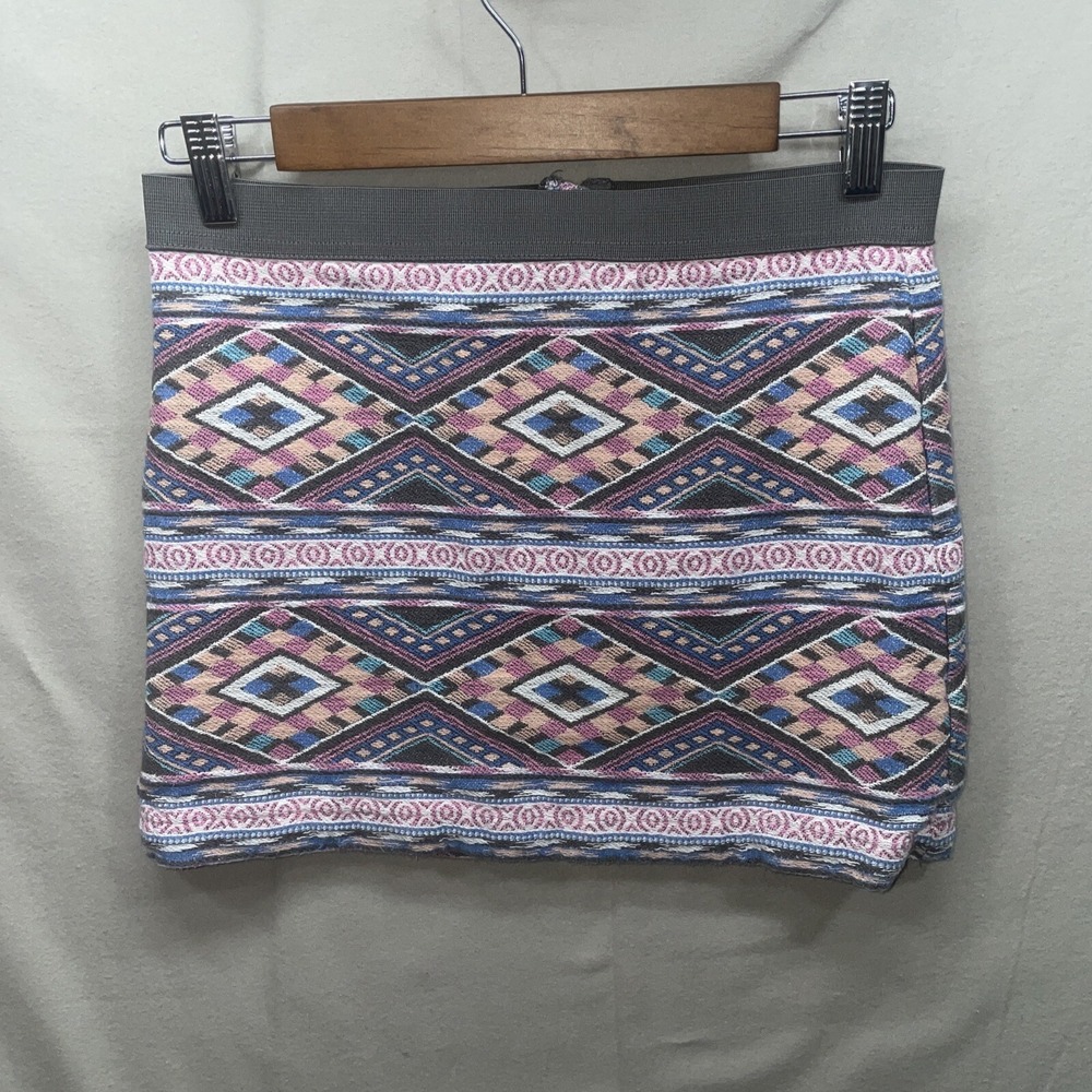 American Eagle Pastel Southwestern Tapestry Skirt - 0 - Pink Blue Orange Black